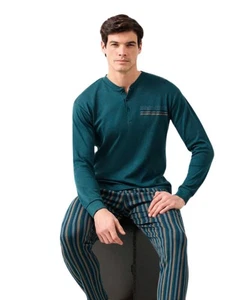 Pigiama uomo in jersey di cotone caldo Enrico Coveri EP2194 - Picture 1 of 2