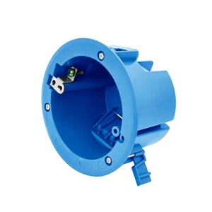 Old Work Round Ceiling Box 18 cu in ETL Fire Rated 4.25" Dia × 2.63" Deep Blue - Picture 1 of 1