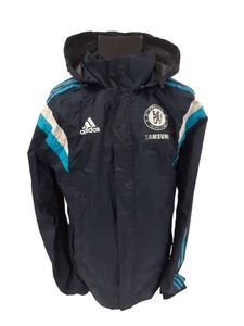 Adidas Chelsea FC Jacket Navy Blue Samsung Sponsor Hooded Collectable Preloved - Picture 1 of 15