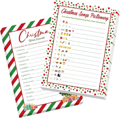 Juegos de fiesta de Navidad para 30 jugadores para adultos oficina familiar grupos grandes, par de Navidad Foto 1 de 4