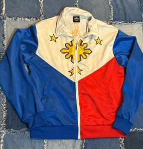 Philippines Track Jacket Large Soccer Adidas Full Zip Multicolor Worn - Picture 1 of 13