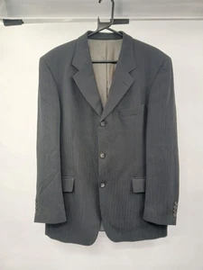 Hugo Boss Vanderbilt Mattina Pinstripe Suit Jacket Wool Blend Grey Size 40 - Picture 1 of 7