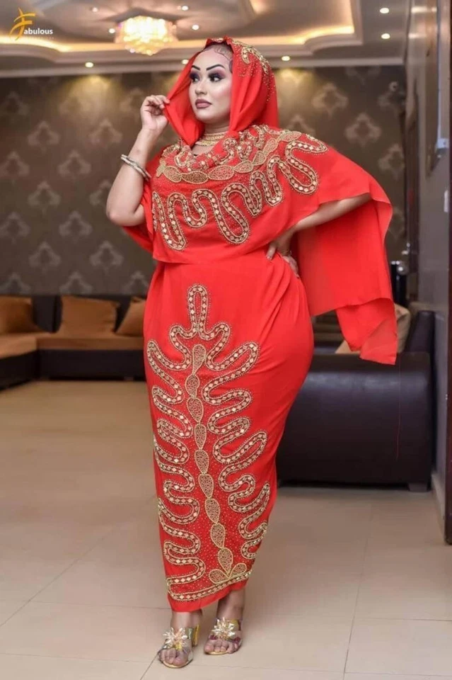 New African Fashion Sudanese Saree Dress Toub Sudanese Wedding Traditional Style - Image 1 of 2