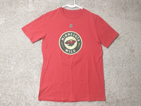 Reebok NHL Minnesota Wild Youth XL Zach Parise #11 Red T-Shirt Cover