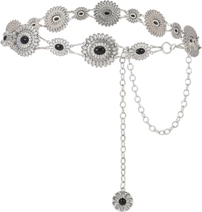 Western Belts for Woman Cowgirl Boho Concho Chain Waist Belt for Country Concert - Picture 1 of 12