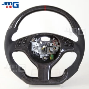 Carbon Fiber Alcantara Sport Steering Wheel for BMW E46 E39 E53 M3 M5 No Paddle - Picture 1 of 9