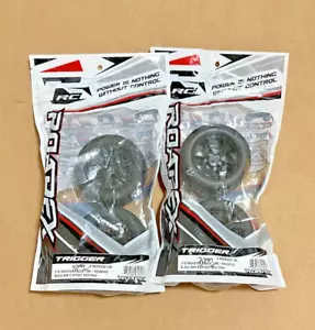 Roapex Trigger 1/10 MT Tires Mounted Black Rims 0 Offset 12mm Hex (4) ROPR3001 - Picture 1 of 8