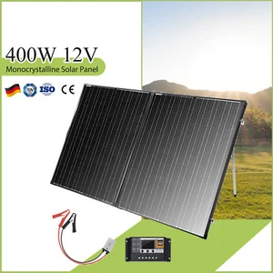 12V 400W Folding Solar Panel Blanket Flexible Solar Mat Mono Power USB Regulator - Picture 1 of 8