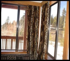 Leopard Print Curtains (2 panels) 62" Long - Picture 1 of 3