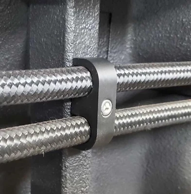 Dual AN braided hose flat mounts (pack of 5) - 4AN 6AN 8AN 10AN 12AN 16AN - Image 1 of 4