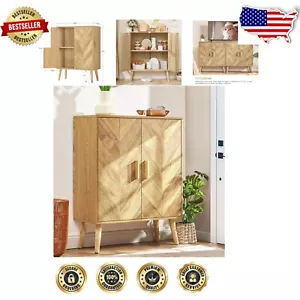 Space-Saving Storage Cabinet for Living Room or Kitchen - Easy Assembly & Style - Picture 1 of 9