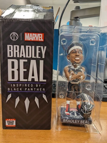 BRAND NEW Washington Wizards Bradley Beal Black Panther Bobblehead In Box Cover