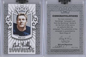2010 Sportkings Series D Auto Silver Bob Lilly #A-BL2 Auto HOF