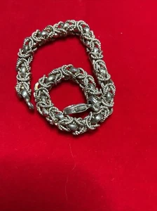 ❤️Vintage Taxco Mexico Interwoven Rope and Loop Design Link Bracelet ❤️ - Picture 1 of 7
