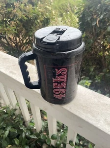 Vintage Travel Mug Cup NFL San Francisco 49ers Football Thermos USA Betras Lic - Picture 1 of 3