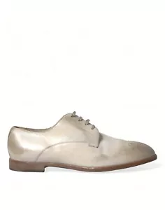 Dolce & Gabbana Men's Distressed Leather Derby Dress Shoes In White - Picture 1 of 12