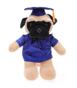 Plushland Pug Plush Stuffed Animal Toys Personalized Gifts for Graduation Day - Picture 1 of 5