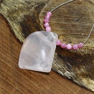 Rose Quartz Smooth Fancy Moonstone Bead Briolette Natural Loose Gemstone Jewelry - Picture 1 of 3