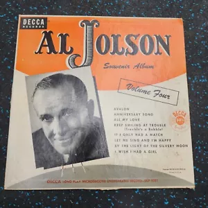Al Jolson Souvenir Album Vol 4 Decca 10" LP Vinyl Record Album - Foto 1 di 4