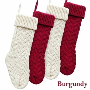 18" große Weihnachtsstrumpf Strick Strick Socke Weihnachtsbaum hängende Dekoration - Bild 1 von 16