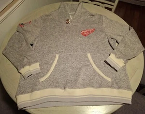 Detroit Red Wings CCM Shawl Neck Sweater With Pocket - Picture 1 of 7