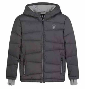 SPYDER Boys (8-20)  Puffer Jacket Water Resistant Polar Gray NWT $149 - Picture 1 of 14