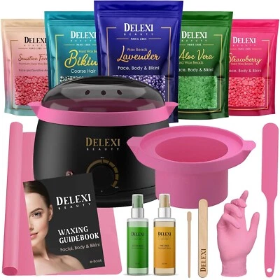 All-in-one Waxing Kit for Women +5 Pack Salon Quality Wax for Full Body Hair ... - Image 1 of 4