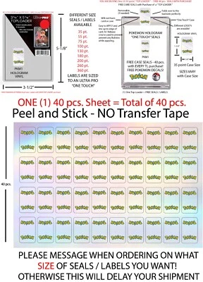 ONE TOUCH STICKERS FREE POKEMON CARD LABELS POKEMON STICKERS CARDS  POKEMON GO - Image 1 of 2