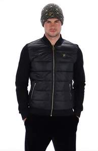 Fila Vintage Tonkin Puffer Front Body Jacket Black Gold Label Track Padded Mix - Bild 1 von 3
