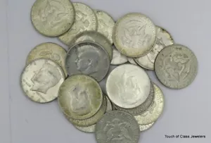 10 $ Nennwert 1964 JFK 90% Silber Half Dollar Rolle 20 Münzen zirkuliert - Bild 1 von 4