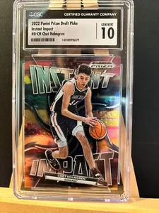 2022 Panini Prizm Draft Picks Instant Impact Chet Holmgren RC II-CH CGC 10 GEM - Picture 1 of 2