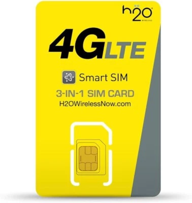 H20 Wireless Unlimited Prepaid (AT&T) Micro SIM Card for iPhone 4 - Image 1 of 2