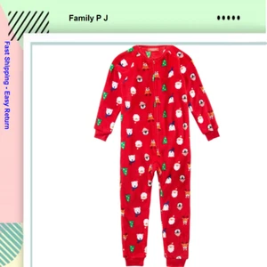 Family PJ  Kids Christmas One-Piece Pajamas, Santa, XS(4-5) - Picture 1 of 1
