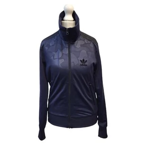 Adidas Azul Cremallera Completa Cuello Alto Deportivo Chándal Top/Chaqueta Para Mujer Talla 6 J437 - Imagen 1 de 5