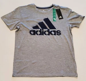 Adidas Youth Boys Athletic Short Sleeve T-Shirt Size XL Grey - Picture 1 of 6