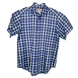 Camisa Wrangler para Hombre con Botones LG Azul a Cuadros Mangas Cortas Desgaste Resistente Al aire libre - Imagen 1 de 10