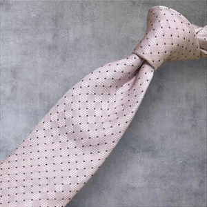 Louis Vuitton Pink LV Logo Tie Business Fashion Used - Picture 1 of 11