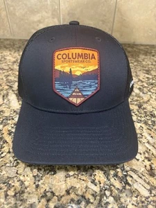 Sombrero Columbia de malla con cierre a presión - Color: parche de canoa Black Lake Sunset (nuevo con etiquetas) - Imagen 1 de 9