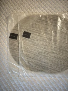 Chilewich Basketweave 1001 11-022 Rund Tischset Kreide 15x15 in Made in USA NEU - Bild 1 von 2