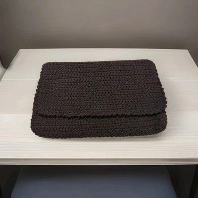 Bolso de Mano Joseph Magnin Vintage Crochet Marrón Poliéster 12"×7" Hecho en Italia Foto 1 de 4