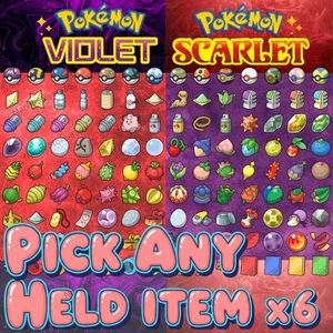 Pick Any Held Item x6 Pokemon Scarlet & Violet✨Gold cap🔥Masterball🔥Ability✨TM - Picture 1 of 1