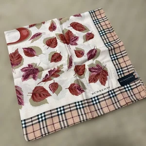 BURBERRY unbenutzt Seide Baumwolle Schal Karo Blatt 56 cm - Bild 1 von 4