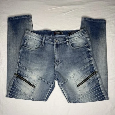 Southpole Skinny Jeans Distressed Light Wash Hiphop Flex Pants Men’s Size 34x30 - Image 1 of 4