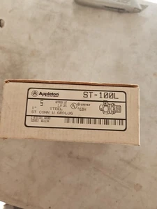 5 PZ NUOVO APPLETON ST-100L 1" CONNETTORE LIQUIDO STRETTO RACCORDO CONDOTTO - Foto 1 di 2