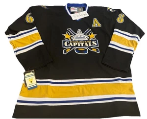 Vintage Jaromir Jagr 1997-2007 Washington Capitals Black CCM NHL Jersey L (50) - Picture 1 of 3