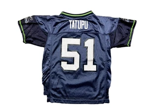 Vtg SEATTLE SEAHAWKS Shirt #51 LOFA TATUPU NFL JERSEY Football Kid Fan YOUTH 5/6 - Picture 1 of 6