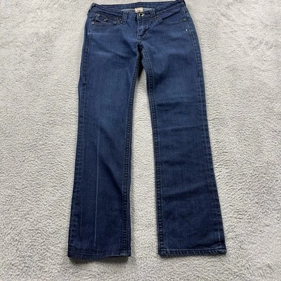 True Religion Billy Jeans Women 32 Bootcut Flap Pocket USA Dark Wash Denim - Image 1 of 4