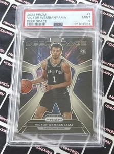 Victor Wembanyama 2023 Panini Prizm #1 Deep Space Prizm Rookie RC PSA 9 - Picture 1 of 3