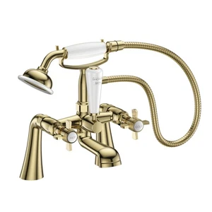 Badewanne Dusche Mischbatterie mit Set Traditionelles Design Bad Mischbatterie Messing - Bild 1 von 9