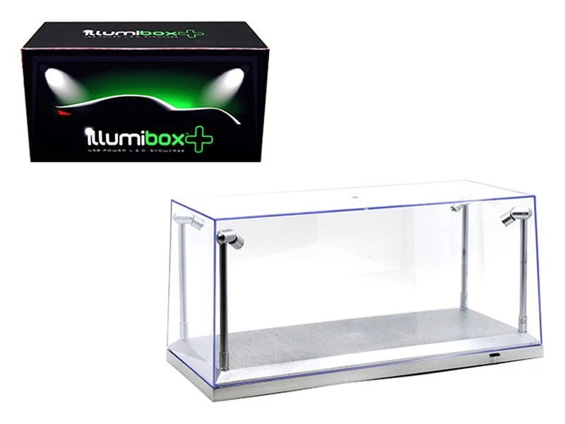 Collectible Display Show Case w/ Lights 1:24 & 1:18 Models - Illumibox - MJ14002 - Image 1 of 1